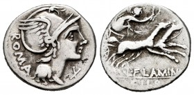 Flaminia. Denario. 109-108 a.C. Roma. (Ffc-708). (Craw-302/1). (Cal-579). Ag. 3,88 g. MBC/MBC-. Est...50,00.