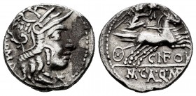 Fulvia. Denario. 117-111 a.C. Norte de Italia. (Ffc-726). (Craw-284/1b). (Cal-596). Ag. 3,73 g. MBC. Est...60,00.