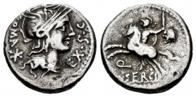 Sergia. Denario. 116-115 a.C. Norte de Italia. (Ffc-1111). (Craw-286-1). (Cal-1271). Ag. 3,79 g. MBC-. Est...45,00.