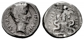 Augusto. Quinario. 29-28 a.C. ¿Roma?. (Spink-1578). (Ric-276). (Seaby-14). Ag. 1,70 g. BC+. Est...40,00.