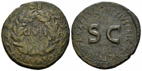 Augusto. T. Quinctius Crispinus Sulpicianus. Sestercio. 27 a.C.-14 d.C. Roma. (Ric-327). Ae. 22,46 g. BC. Est...120,00.