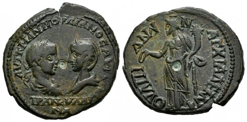 Gordiano III y Tranquillina. AE 21. 238-244 d.C. Tracia. Anchialus. (Varbanov-71...