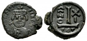 Heráclio. 10 nummi. 610-641 d.C. Catania. (Sear-885). Ae. 3,89 g. EBC-. Est...30,00.