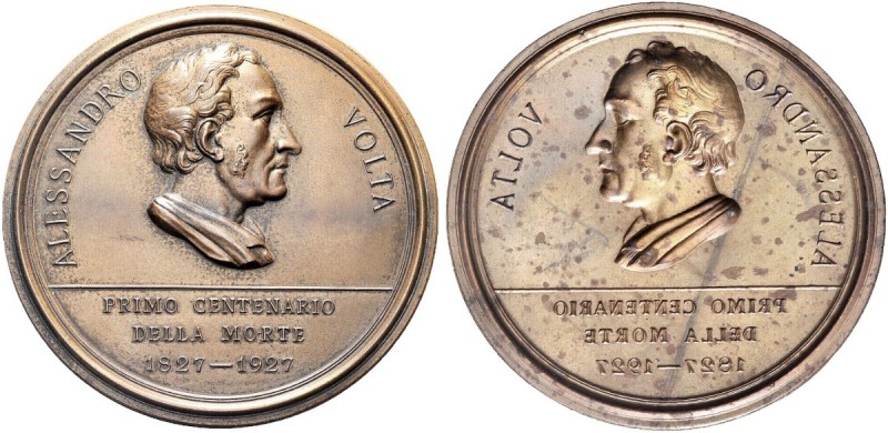 ASTA PER CORRISPONDENZA
COMO
Alessandro Volta, 1745-1827. Medaglia uniface per...
