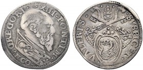 ASTA PER CORRISPONDENZA
ANCONA
Gregorio XIII (Ugo Boncompagni), 1572-1585. Testone. Ar gr. 8,94 GREGORIVS XIII PON T M Busto a d., con piviale ornat...