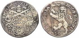 ASTA PER CORRISPONDENZA
BOLOGNA
Clemente X (Emilio Altieri), 1670-1676. Lira 1671. Ar gr. 6,15 CLEMENS X PONT MAX Stemma sormontato da chiavi decuss...
