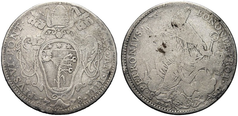 ASTA PER CORRISPONDENZA
BOLOGNA
Pio VI (Giovanni Angelo Braschi), 1775-1799. M...