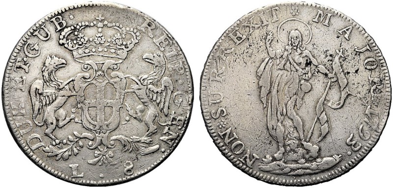 ASTA PER CORRISPONDENZA
GENOVA
Dogi Biennali, III Fase, 1637-1797. 8 Lire 1793...