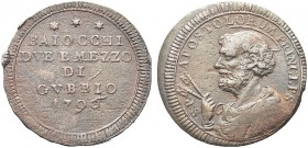 ASTA PER CORRISPONDENZA
GUBBIO
Pio VI (Giovanni Angelo Braschi di Cesena), 1775-1799. Sampietrino 1796. Æ gr. 15,24 Scritta entro cerchio. Rv. Busto...