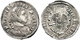 ASTA PER CORRISPONDENZA
NAPOLI
Filippo IV di Spagna, 1621-1665. Tarì 1622. Ar gr. 5,85 Come precedente. Pannuti Riccio 29; MIR 245. BB