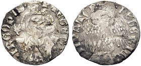 ASTA PER CORRISPONDENZA
PISA
Repubblica, a nome di Federico II, 1313-1406. Grossone da 6 Soldi, simbolo ramo d’alloro. Ar gr. 2,37 Aquila coronata, ...