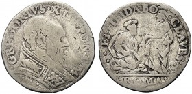 ASTA PER CORRISPONDENZA
ROMA
Gregorio XIII (Ugo Boncompagni), 1572-1585. Testone. Ar gr. 7,45 Busto a d. Rv. Gesù che consegna le chiavi a San Pietr...
