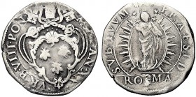 ASTA PER CORRISPONDENZA
ROMA
Urbano VIII (Matteo Barberini), 1623-1644. Testone a. XX. Ar gr. 9,20 Stemma sormontato da chiavi decussate. Rv. La Ver...