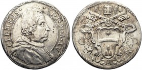 ASTA PER CORRISPONDENZA
ROMA
Clemente XI (Gianfrancesco Albani), 1700-1721. Piastra a. XV. Ar gr. 31,23 CLEMENS XI P M A XV Busto a d., con camauro,...