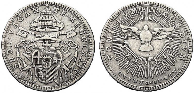 ASTA PER CORRISPONDENZA
ROMA
Sede Vacante (Cam. Card. Carlo Rezzonico), 1774-1...