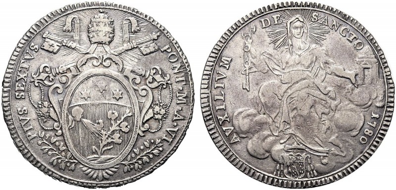 ASTA PER CORRISPONDENZA
ROMA
Pio VI (Giovanni Angelo Braschi), 1775-1799. Scud...