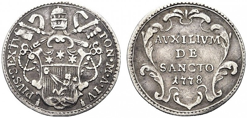ASTA PER CORRISPONDENZA
ROMA
Pio VI (Giovanni Angelo Braschi), 1775-1799. Gros...