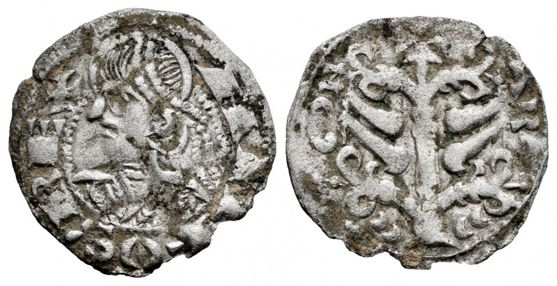 Corona de Aragón. Alfonso I de Aragón (1162-1196). Dinero jaqués. Aragón. (Cru-2...