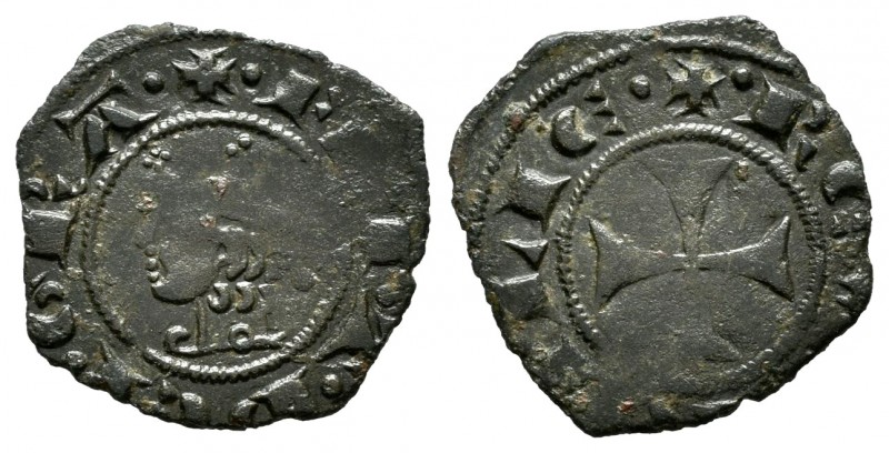 Corona de Aragón. Frederic III (1296-1337). Dinero. Sicilia. (Cru-579). (Cr C.G-...