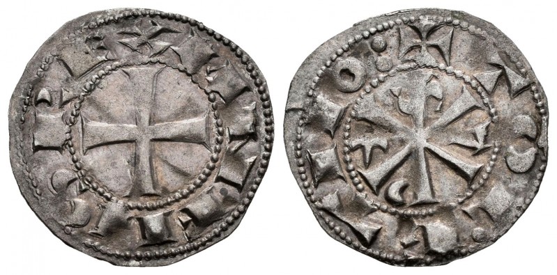 Reino de Castilla y León. Alfonso VI. Dinero. (Bautista-3.11). Ve. 1,01 g. Con d...