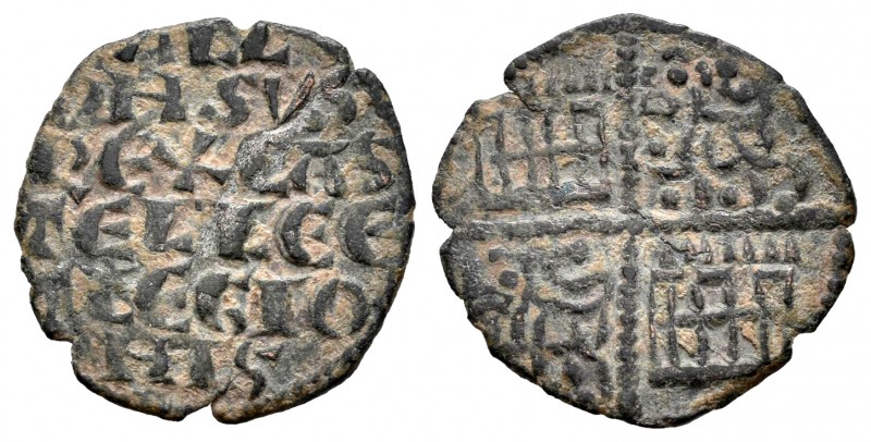 Reino de Castilla y León. Alfonso X (1252-1284). Dinero. (Bautista-360.1). Ve. 1...