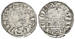 Reino de Castilla y León. Sancho IV (1054-1076). Cornado. Sevilla. (Bautista-432 variante). Anv.: Corona con cruz y encima estrella. Rev.: Estrella y ...