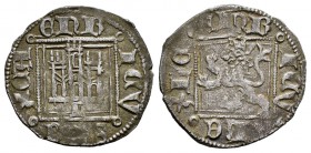 Reino de Castilla y León. Enrique II (1368-1379). Novén. León. (Bautista-680). Ve. 0,99 g. L bajo el castillo. MBC+. Est...30,00.