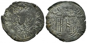 Reino de Castilla y León. Enrique IV (1454-1474). Cuartillo. Marca de ceca BE, visible solamente la B. (Bautista-1001). Ve. 1,89 g. Pocos ejemplares c...