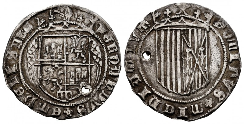 Fernando e Isabel (1474-1504). 1 real. Segovia. (Cal 2019-376). Ag. 3,33 g. Ante...