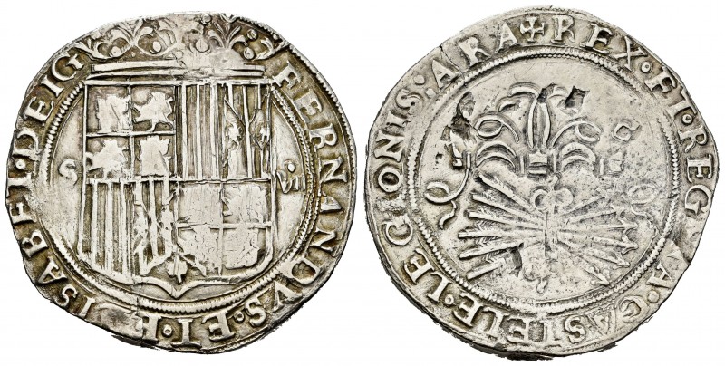 Fernando e Isabel (1474-1504). 8 reales. Sevilla. (Cal 2019-577). Ag. 27,16 g. E...