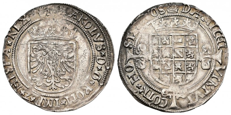 Carlos I (1516-1556). 1 real. Amberes. (Vti-506). (Vanhoudt-227.AN). Ag. 3,01 g....