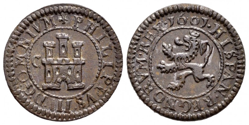 Felipe III (1598-1621). 2 maravedís. 1601. Segovia. C. (Cal 2019-182). (Jarabo-S...