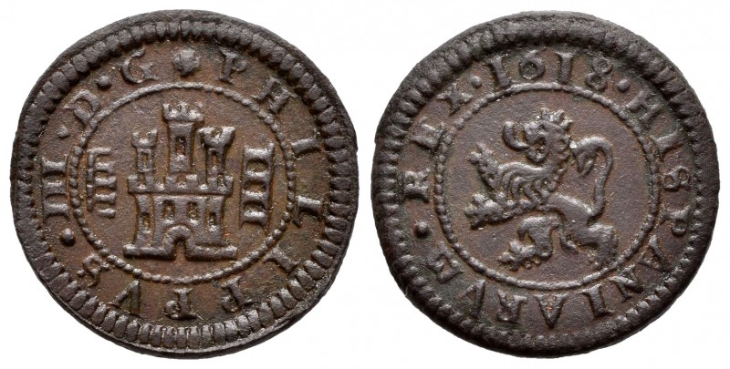 Felipe III (1598-1621). 4 maravedís. 1618. Segovia. (Cal 2019-268). (Jarabo-Sana...