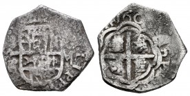 Felipe III (1598-1621). 1 real. 160(1). Granada. M. (Cal 2019-456). Ag. 3,33 g. Tipo OMNIVM. Rara. BC. Est...120,00.