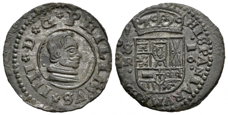 Felipe IV (1621-1665). 16 maravedís. 1662. Sevilla. R. (Cal 2019-494). Ae. 4,25 ...