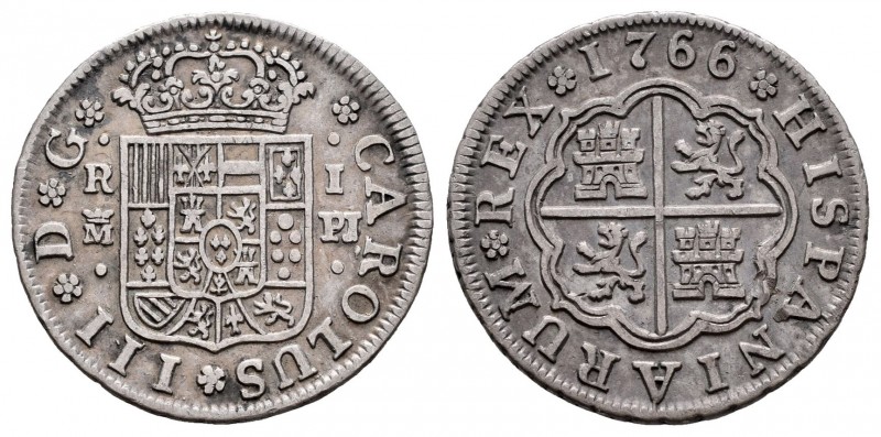Carlos III (1759-1788). 1 real. 1766. Madrid. PJ. (Cal 2019-384). Ag. 2,91 g. Le...