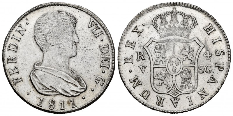 Fernando VII (1808-1833). 4 reales. 1811. Valencia. SG. (Cal 2019-1144). Ag. 13,...