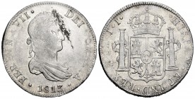 Fernando VII (1808-1833). 8 reales. 1813. México. JJ. (Cal 2019-1323). Ag. 26,92 g. Oxidación en anverso. MBC-. Est...50,00.