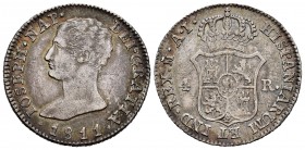 José Napoleón (1808-1814). 4 reales. 1811. Madrid. AI. (Cal 2019-15). Ag. 5,93 g. Tono. MBC+. Est...120,00.
