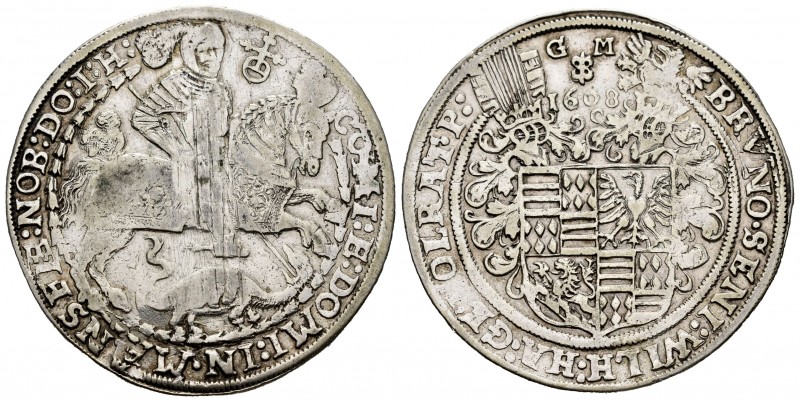 Alemania. Mansfeld. Bruno II., Wilhelm I., Johann Georg IV y Volrad VI. 1 thaler...