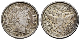 Estados Unidos. 25 cents. 1895. Nueva Orleans. O. (Km-114). Ag. 6,26 g. Pátina irregular. EBC-. Est...140,00.