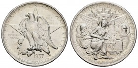 Estados Unidos. 1/2 dollar. 1937. (Km-167). Ag. 12,52 g. Texas Independence Centonial. 1836-1936. SC. Est...90,00.