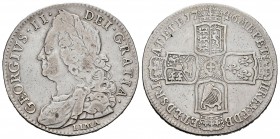 Gran Bretaña. George III. 1/2 corona. 1746. (Km-584.3). (S-3695). Ag. 14,73 g. LIMA bajo el busto. Rara. BC+. Est...180,00.