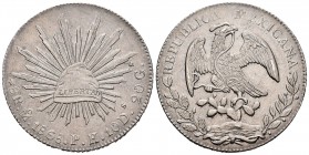 México. 1 peso. 1868. México. PH. (Km-377.10). Ag. 27,13 g. EBC+. Est...150,00.