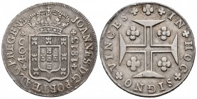Portugal. Joao VI. 400 reis. 1813. Lisboa. (Km-331). Ag. 12,91 g. Roce en el canto. MBC. Est...35,00.