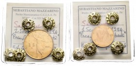 San Marino. Serie de 2 monedas de 1 y 2 escudos (scudi). 1984. (Km-170 y 171). (Fried-32 y 33). Au. Con certificados de autenicidad de Sebastiano Mazz...