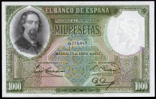 1000 pesetas. 1931. Madrid. 25 de abril, José Zorrilla. Sin serie. Raro. SC. Est...850,00.