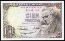 100 pesetas. 1946. Madrid. (Ed 2017-451b). 19 de febrero, Francisco de Goya. Serie B. SC. Est...100,00.