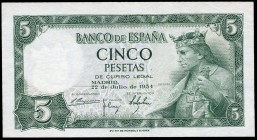 5 pesetas. 1954. Madrid. (Ed 2017-466a). 22 de julio, Alfonso X. Serie P. EBC+. Est...18,00.
