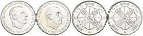 Lote de 2 piezas de 100 pesetas de 1966*19-70 con pleno brillo original. A EXAMINAR. SC. Est...25,00.